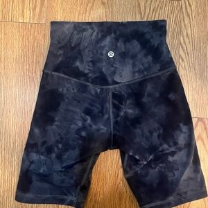 lululemon athletica Tie-Dye Black Bike Shorts